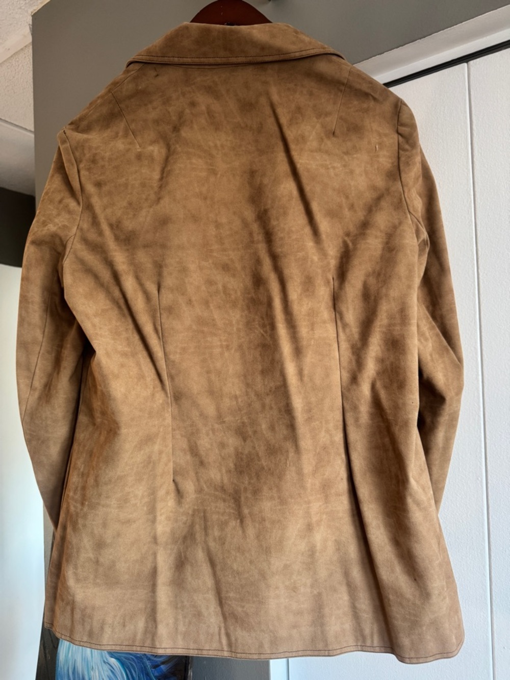 VINTAGE 70s Ample Jacs California Brushed Suede Style Cotton Jacket Groovy Retro - Picture 11 of 11